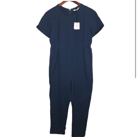 The Nines by Hatch women’s short sleeve French terry maternity jumpsuit - Picture 2 of 6